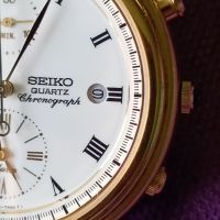 Изключително рядък Японски Seiko Сейко часовник 90г.Хронограф Аларма Позлата Japan made Оригинал, снимка 10 - Мъжки - 45128868