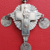 Много стар православен кръст от високопробно сребро 900, снимка 5 - Антикварни и старинни предмети - 45003629