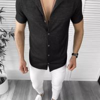 Мъжка риза с къс ръкав Витали модел 2024, снимка 3 - Ризи - 45266239