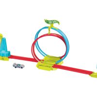 Hot Weels Neon Speeders - Комплект писта с лазерни каскадьорски колички, снимка 3 - Коли, камиони, мотори, писти - 45149531