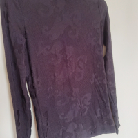 Черно релефно поло Corso Italia, снимка 2 - Блузи с дълъг ръкав и пуловери - 44956083