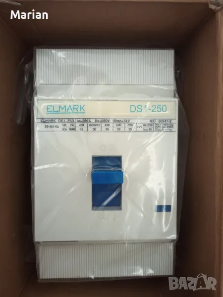 Автоматичен предпазител / автомат / прекъсвач DS1-250 3P Елмарк, снимка 1