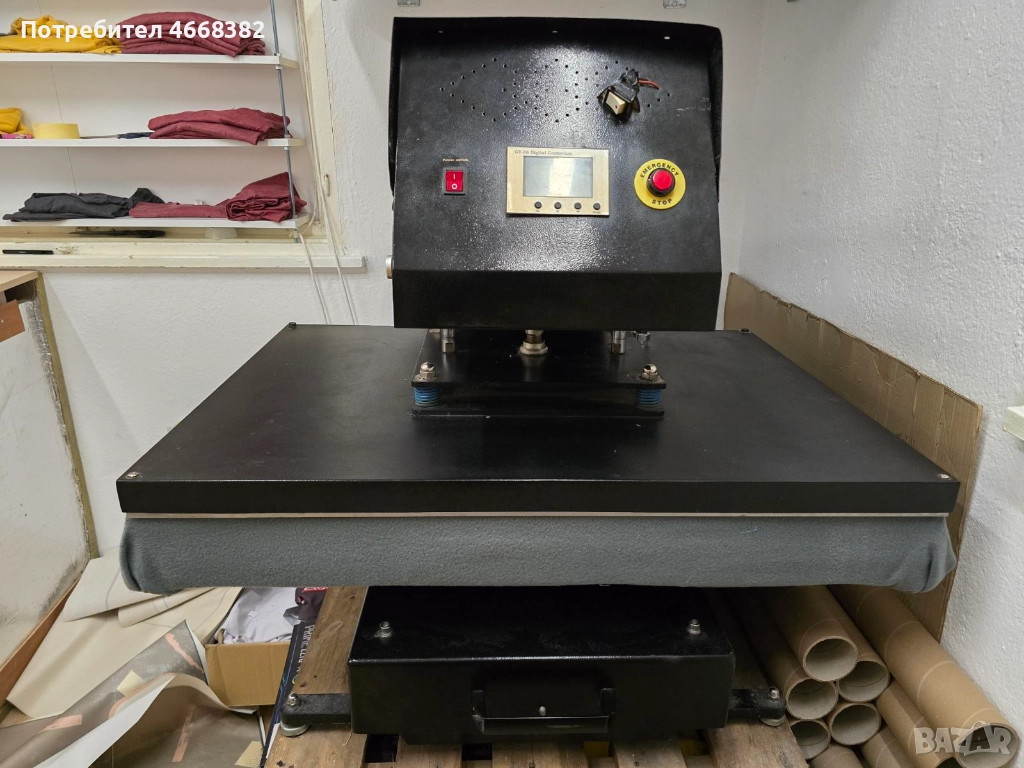 Пневматична термо преса 75х105см до 220 градуса, снимка 1