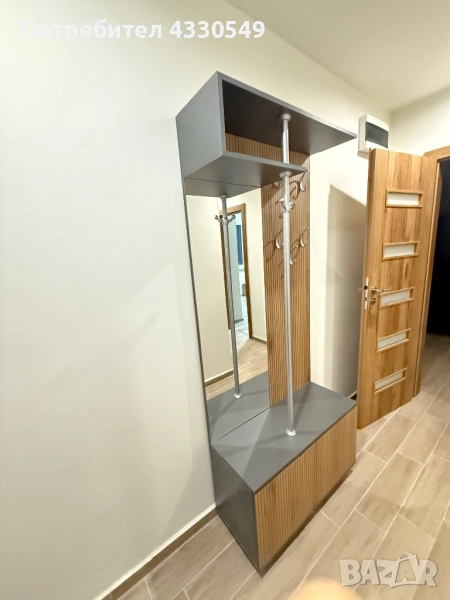 Портманто в сиво и дървесно, снимка 1