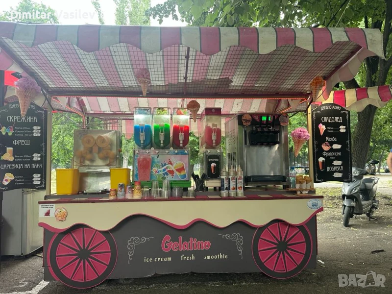 Количка за крем сладолед,скрежина,фреш и царевица на пара, снимка 1