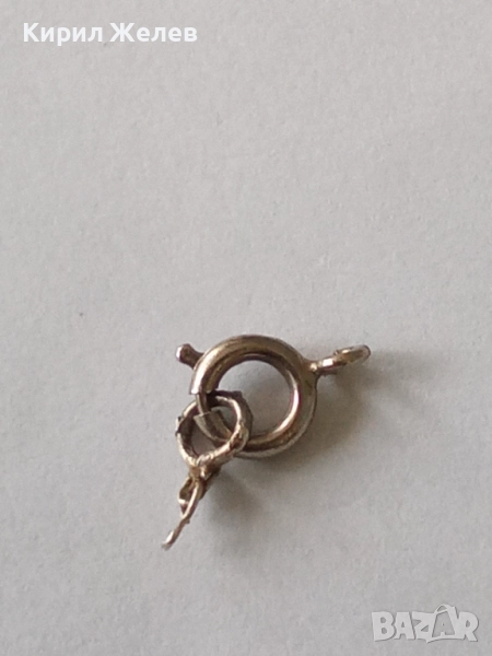 Сребърна карабинка закопчалка 43234, снимка 1