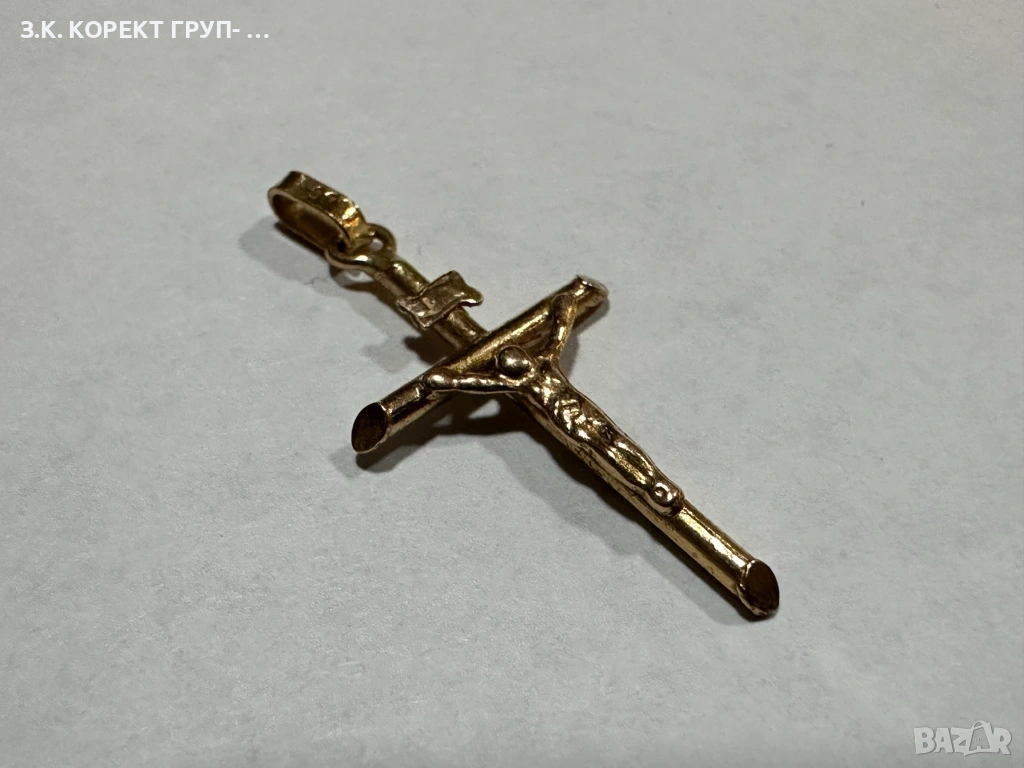 Златен кръст 14к, 1гр, снимка 1