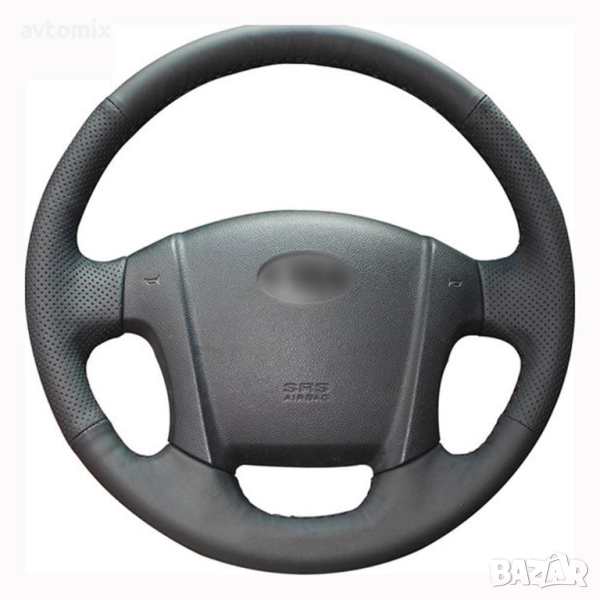 Кожен калъф за волан шиещ, KIA Sportage 2 2005-2010 г., снимка 1