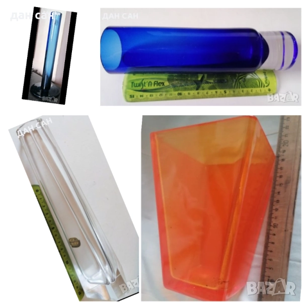 Цветно стъкло вази кристал, снимка 1