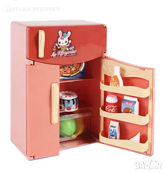 Детски хладилник с рафт и продукти комплект , снимка 1
