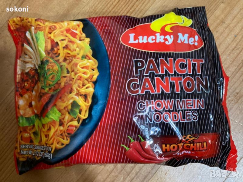 Pancit Canton Instant Noodles Hot Chilli / Лъки Ми Инстантни Нудълси Люто Чили 60гр;, снимка 1