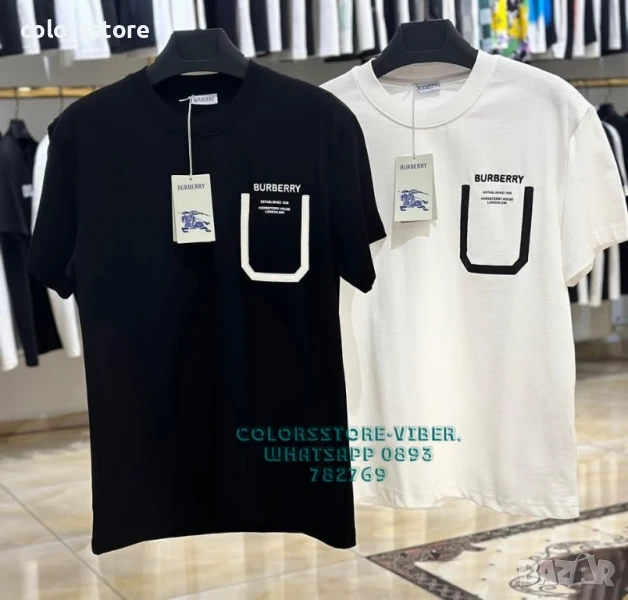 Мъжка Черна тениска Burbarry -IM266te, снимка 1