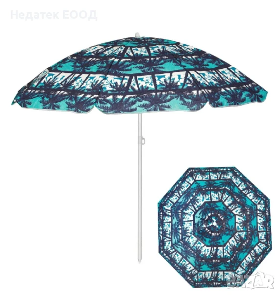 Плажен чадър с метална рамка,  Палми, Ø1.80 м., снимка 1