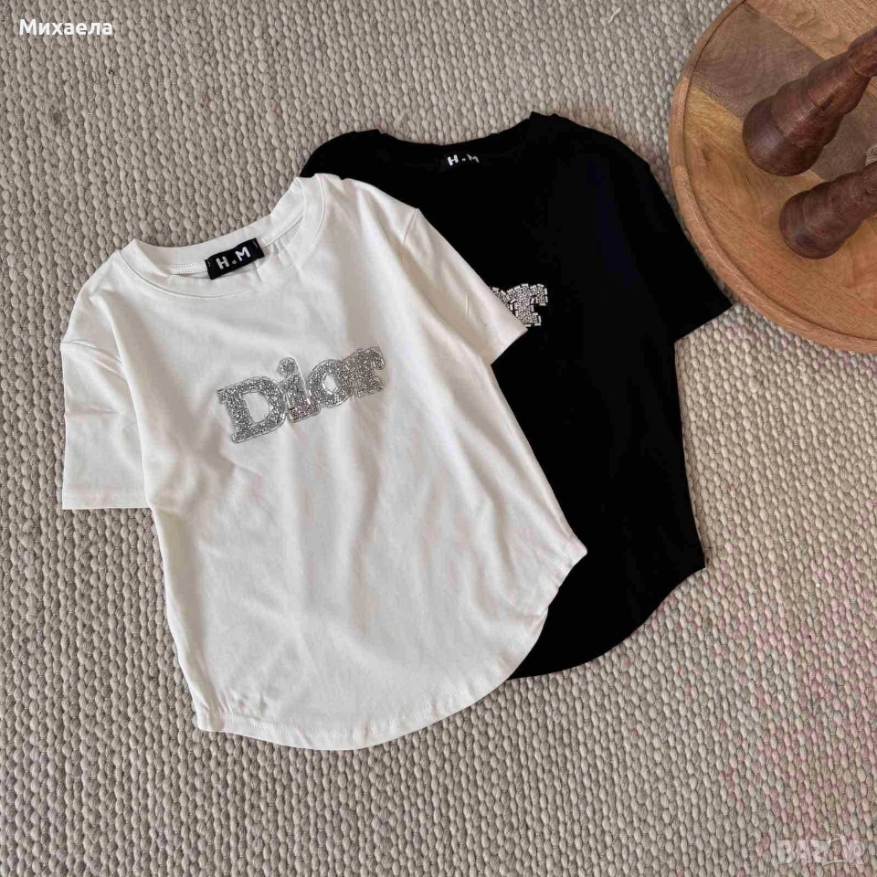 Дамски тениски с камъчета Dior - 19€, снимка 1