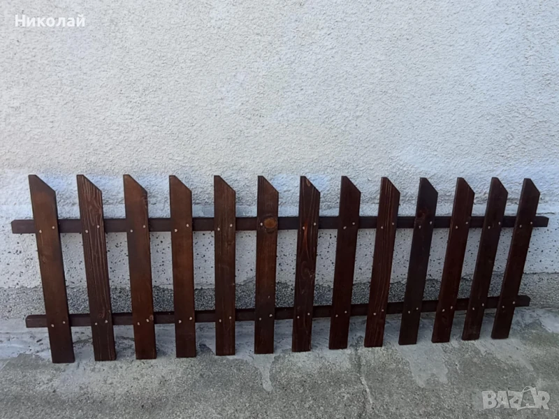 Декоративна дървена ограда за градина заведение детска площадка , дървени огради оградки, снимка 1