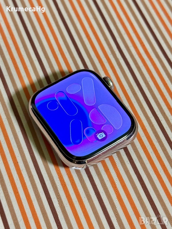 Apple Watch Series 7 GPS Cellular 45mm Silver Stainless Steel, снимка 1