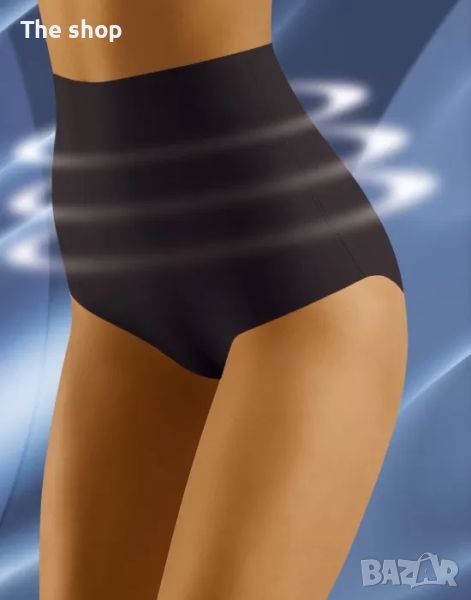 Моделиращи безшевни бикини в черен цвят DISCRETIA Wol-Bar (008), снимка 1