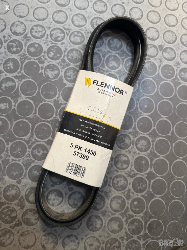 FLENNOR 57390 Пистов ремък PEUGEOT RENAULT CITROEN FIAT OPEL дължина [mm]:1450 OE 55350420 5PK1450, снимка 1