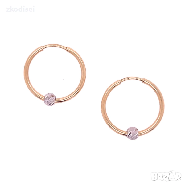 Златни обеци 1,45гр. 14кр. проба:585 модел:34410-4, снимка 1