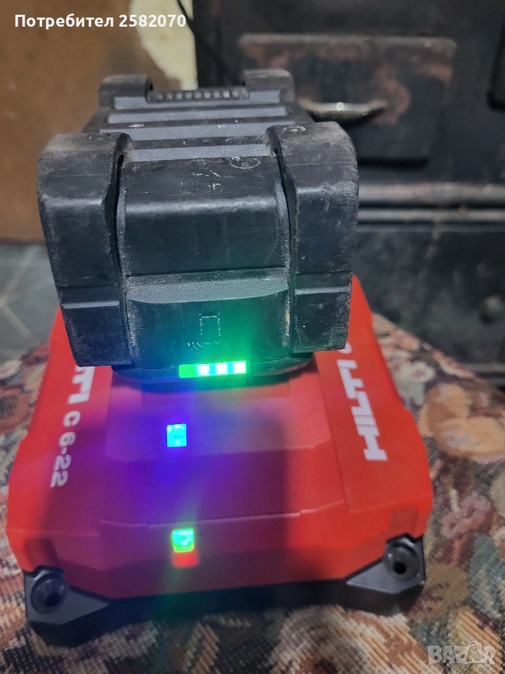 батерия и зарядно hilti c6-22, снимка 1