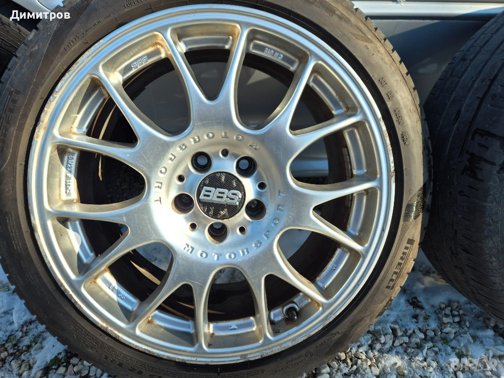 4 джанти BBS MOTORSPORT 18", 5Х112 с гуми PIRELLI 225/45R18; 95Y, снимка 1