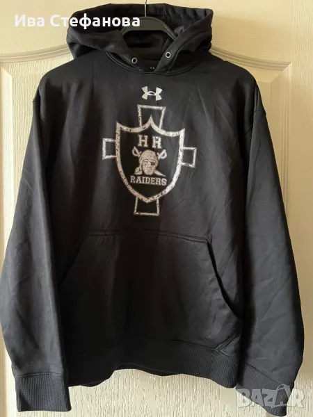Wow Under Armour USA черно ново худи блуза спотно горнище с качулка , снимка 1