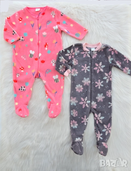 Поларени ромпъри Next и PL Baby 6-9 месеца, снимка 1