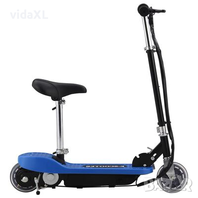 vidaXL Електрическа тротинетка със седалка, 120 W, синя(SKU:91957, снимка 1