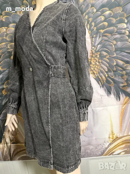 Дамска рокля сив деним, снимка 1