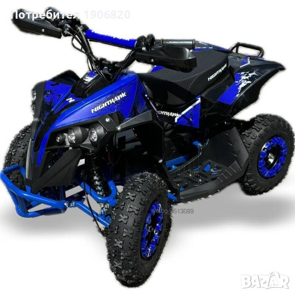 Електрическо Детско ATV NIGHTHAWK 1200W | Флаг, Музика / мод.2024г, снимка 1