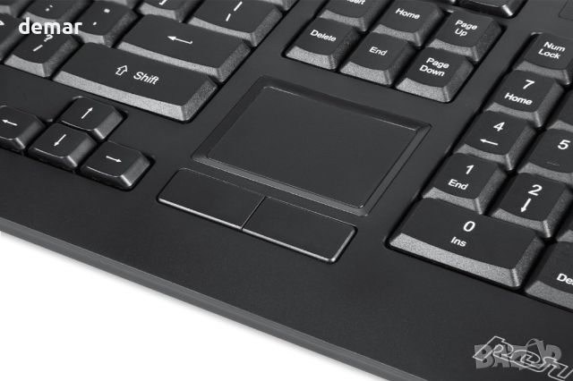 Perixx PERIBOARD-513 кабелна USB клавиатура с тъчпад и с 10 горещи клавиша, черна, снимка 2 - Клавиатури и мишки - 46415542