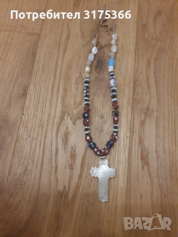 Стар автентичен православен седефен кръст колиеXIX век