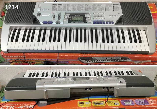 синтезатор клавир Casio CTK 496 пиано 5 октави с вход за микрофон , снимка 1 - Синтезатори - 45936817