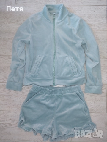 Два комплекта плюшени къси панталони и горнища - 7-9 години 