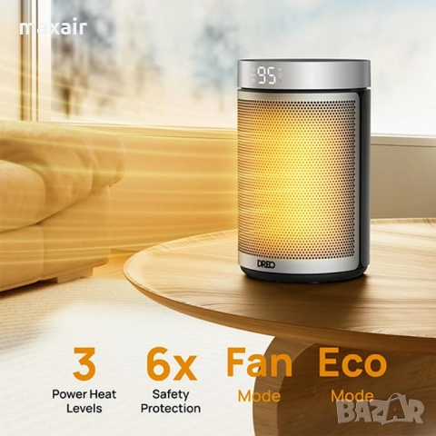 Вентилаторна печка DREO Atom 416*Гаранция 2 години, снимка 12 - Отоплителни печки - 52902556