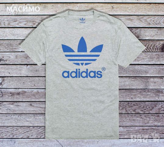Унисекс тениска Adidas,маркова тениска адидас в сиво, снимка 1 - Тениски - 45147722
