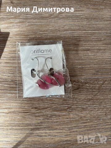 Обеци розови сърца, снимка 2 - Обеци - 52892287