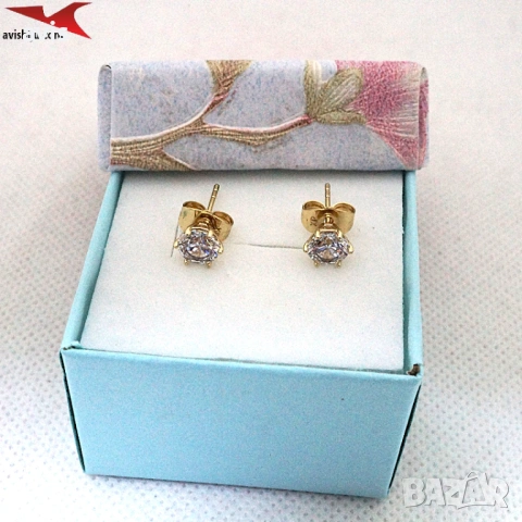 Обеци с 14К златно покритие 2141861