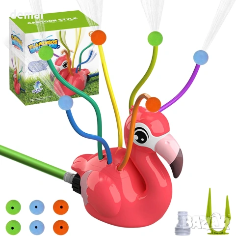 Разпръсквач за вода за деца, с 6 мърдащи се тръбички, гъбени топки