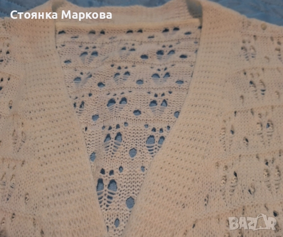Нова плетена жилетка, снимка 4 - Жилетки - 51631160