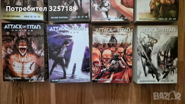 Attack on Titan манга - цялата поредица + бонуси, снимка 4 - Списания и комикси - 54194157