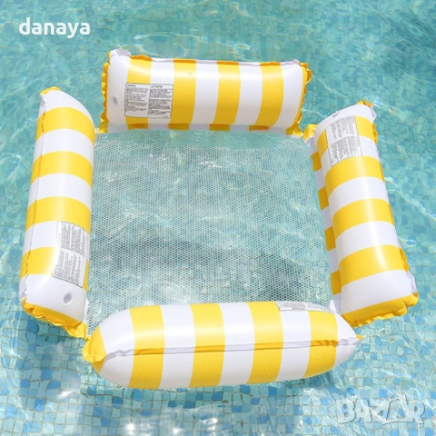 6485 Надуваем шезлонг за море воден хамак за басейн и плаж, снимка 6 - Водни спортове - 53824411