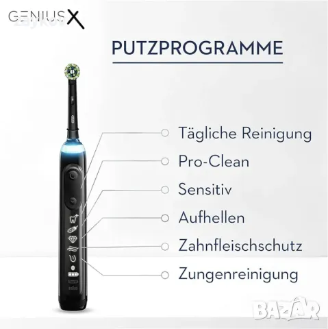 Oral-B Genius X Midnight Black с куфар за пътуване, черен, опаковка от 1 бр, снимка 2 - Друга електроника - 49252938