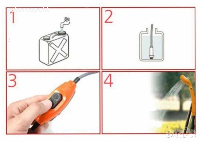 Преносим портативен душ за къмпинг, риболов, плаж и други., снимка 11 - Аксесоари и консумативи - 54093510