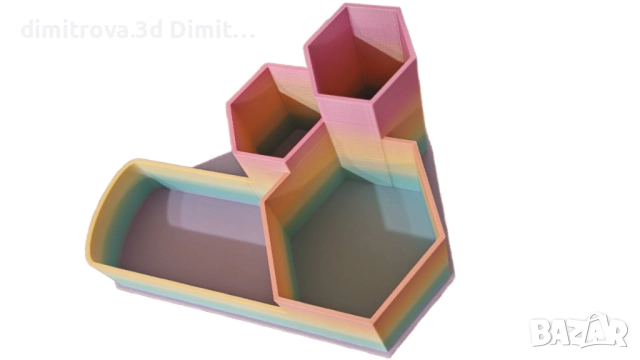 3D принтиран органайзер за бюро с 4 отделения, снимка 3 - Ученически пособия, канцеларски материали - 51492239