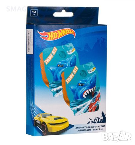 Надуваеми плавници ръкавели Hot Wheels Shark (3-6 години 18-30 кг), снимка 2 - Надуваеми играчки - 46239251