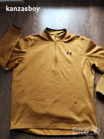 Under Armour Men's UA Armour Fleece 1/2 Zip Long Sleeve - страхотна мъжка блуза Л КАТО НОВА, снимка 5 - Спортни дрехи, екипи - 53179152