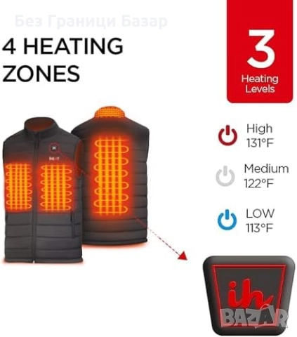 Нов Топъл нагряващ елек за зима ски лов походи 12 часа работа мъже жени, снимка 3 - Други - 52544768