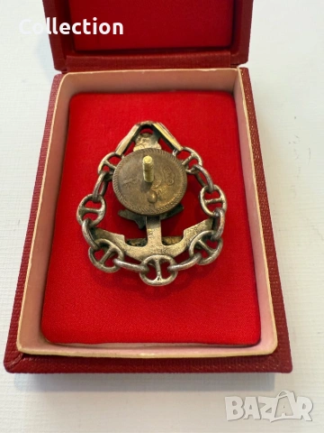 Рядък морски нагръден знак Капитан далечно плаване БМФ 1970 г., снимка 4 - Други ценни предмети - 49586373