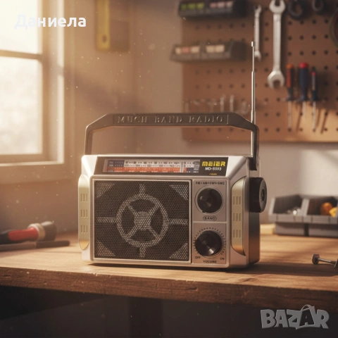Радио Meier MD-9393 с акумулаторна батерия и FM/AM/SW обхват — мощен звук и яснота, снимка 2 - Друга електроника - 53354451
